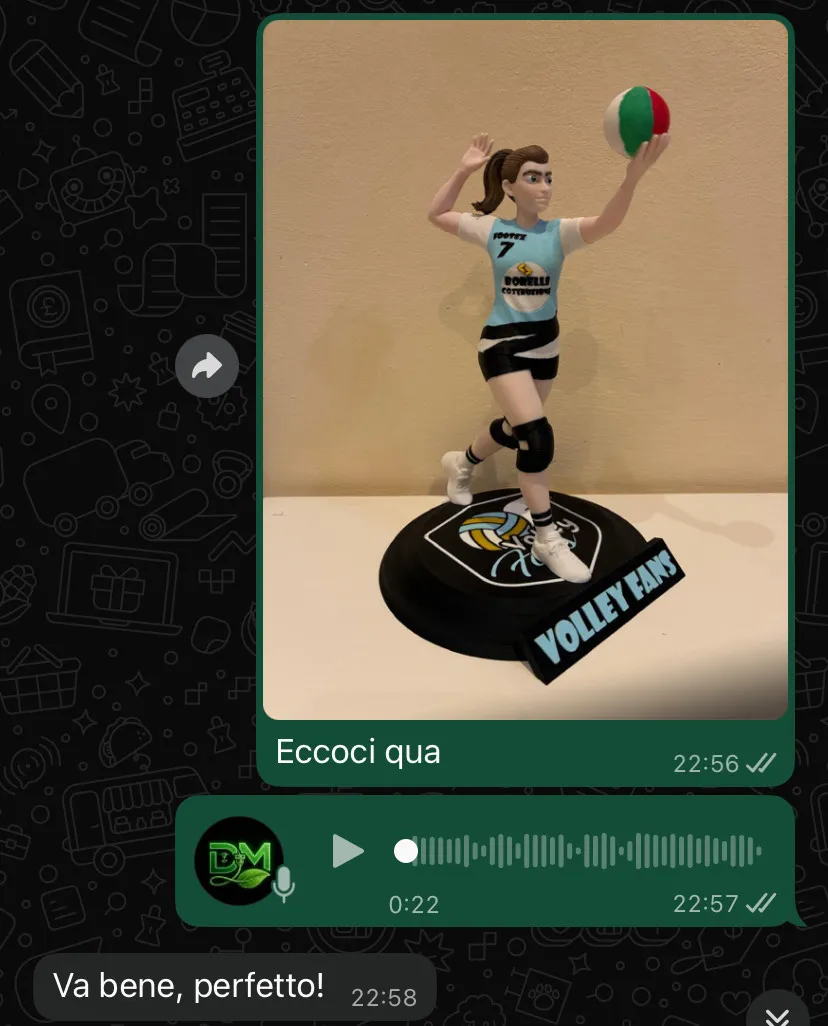 Recensione cliente — statuina pallavolo