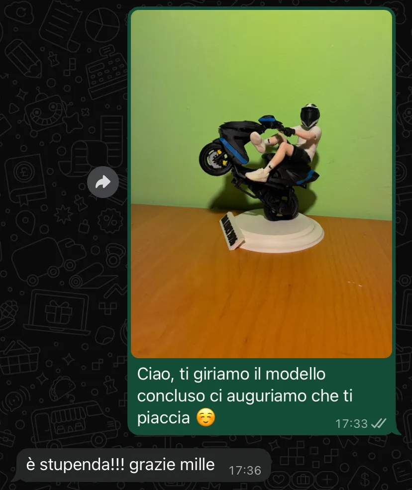 Recensione cliente — statuina scooter