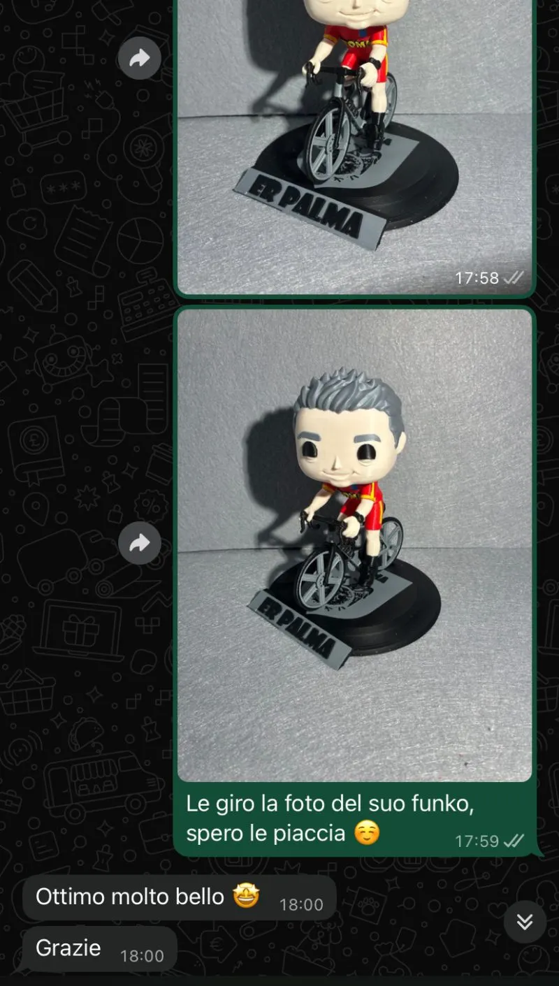 Recensione cliente — funko ciclista Er Palma